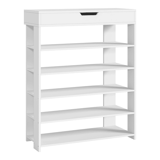 Sapateira Boppeelo com gaveta 94x75x30 cm Branco en.casa