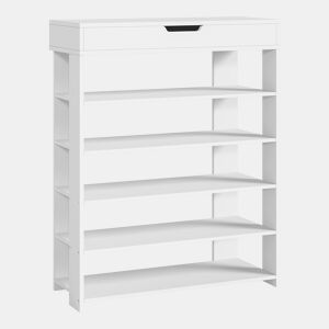 Sapateira Boppeelo com gaveta 94x75x30 cm Branco en.casa