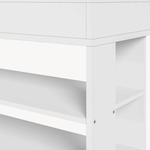Sapateira Boppeelo com gaveta 94x75x30 cm Branco en.casa