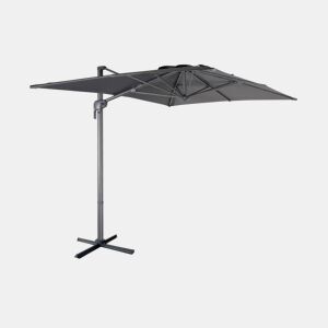 Guarda-sol retangular excêntrico, 3x2m Cinza - 298x198x240 cm