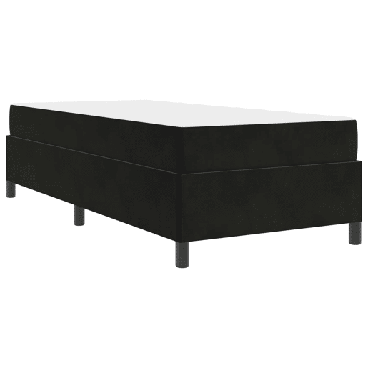 Estrutura de cama de solteiro para adultos com colchão Preto 80 x 200 cm tecido