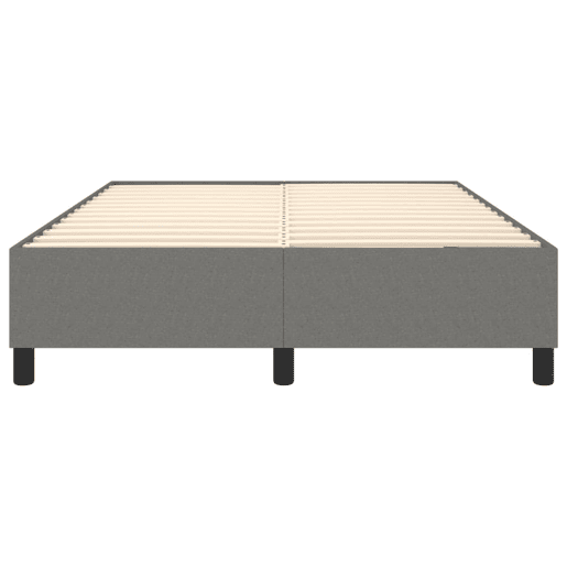 Estrutura de Cama de casal moderno com molas 140x200 cm tecido cinzento-escuro