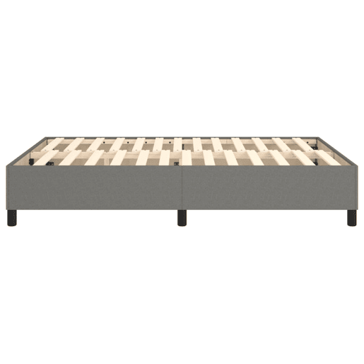 Estrutura de Cama de casal moderno com molas 140x200 cm tecido cinzento-escuro