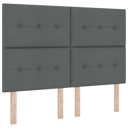 Estrutura De Cama De Casal Moderno - Cinzento escuro 140 x 190 cm tecido