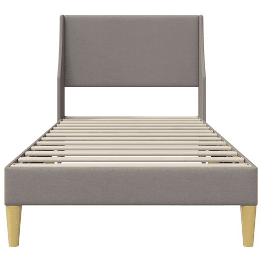 Estrutura de cama de solteiro Design, Cinzento-acastanhado 90 x 200 cm tecido