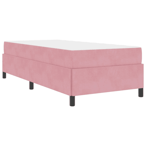 Estrutura de cama de solteiro para adultos com colchão Rosa 80 x 200 cm tecido