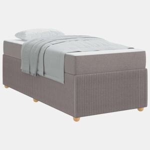 Estrutura de cama de solteiro simple Cinzento-acastanhado 80 x 200 cm tecido