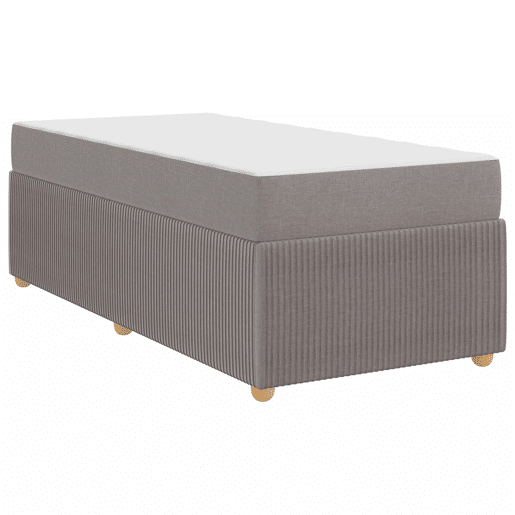 Estrutura de cama de solteiro simple Cinzento-acastanhado 80 x 200 cm tecido