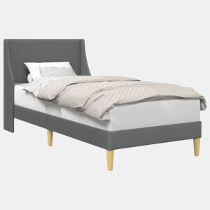 Estrutura de cama de solteiro para adultos - Cinzento Cinza Escuro 100 x 200 cm tecido