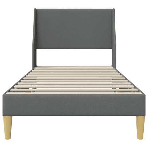 Estrutura de cama de solteiro para adultos - Cinzento Cinza Escuro 100 x 200 cm tecido