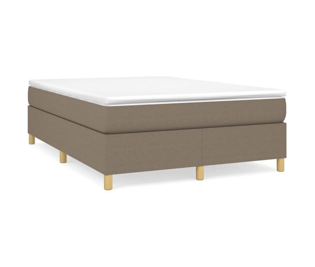Estructura de cama doble matrimonial - con somier tela gris taupe 140x200 cm