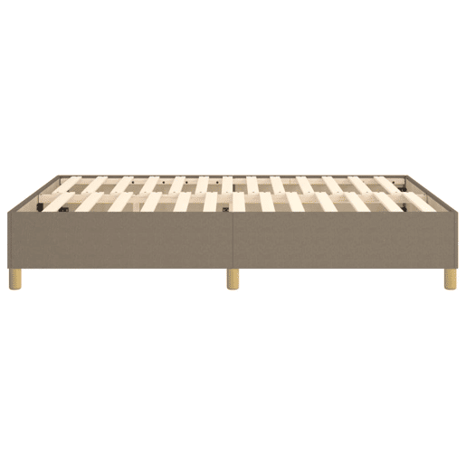 Estrutura de Cama de casal moderno com molas 140x200 cm tecido castanho-acinzentado