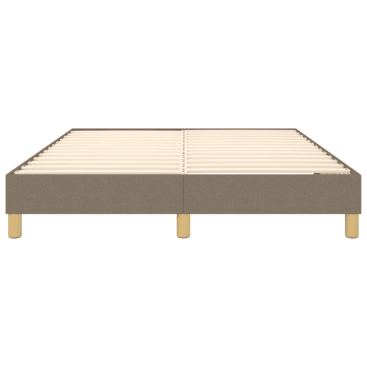 Estrutura de Cama de casal moderno com molas 140x200 cm tecido castanho-acinzentado