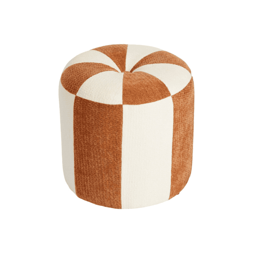 Pufe infantil tecido chenille Terracota - 30x30x30 cm