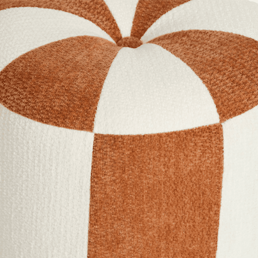 Pufe infantil tecido chenille Terracota - 30x30x30 cm
