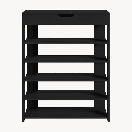 Sapateira Boppeelo com gaveta 94x75x30 cm Preto en.casa
