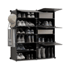 Sapateira Cube C6 Newlux 83x32x95 cm u2013 6 compartimentos, 24 pares Negro