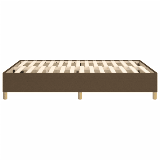 Estrutura de Cama de casal moderno com molas 140x200 cm tecido castanho-escuro