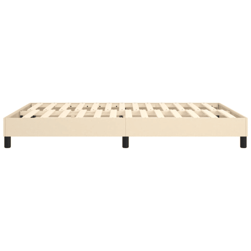 Estrutura de Cama de casal moderno com molas 140x200 cm tecido cor creme