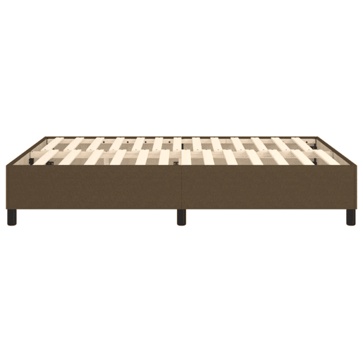 Estrutura de Cama de casal moderno com molas 140x200 cm tecido castanho-escuro