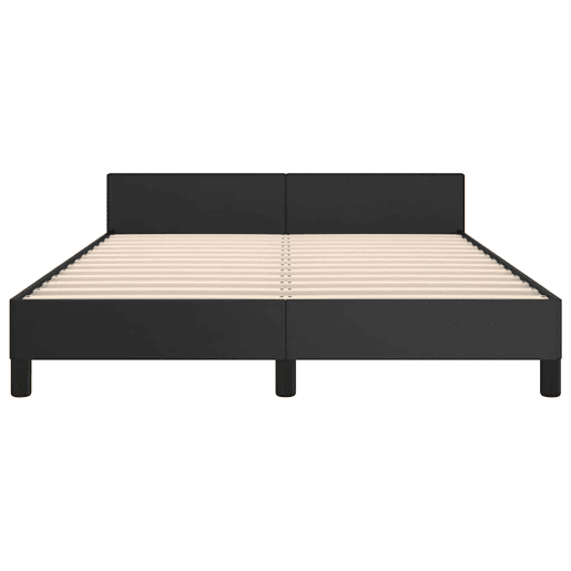 Estrutura Cama de casal para adultos c cabeceira sem colchão 140x200 cm preto