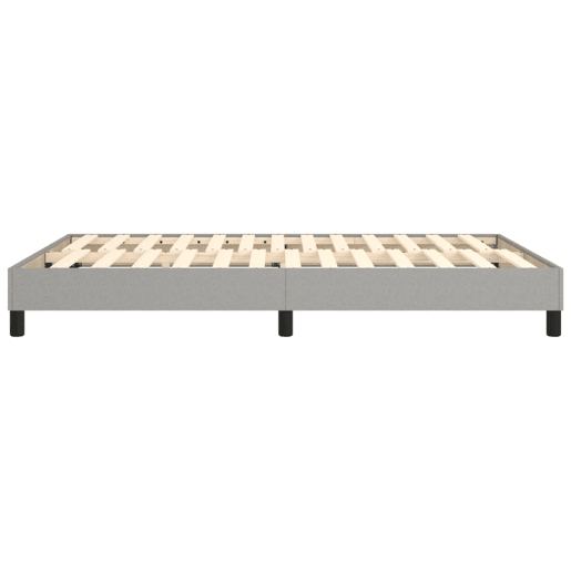 Estrutura de Cama de casal moderno com molas 140x200 cm tecido cinzento-claro