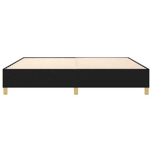 Estrutura de Cama de casal moderno com molas 140x200 cm tecido preto