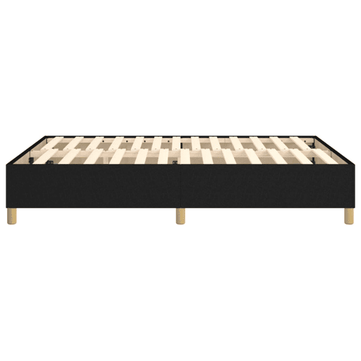 Estrutura de Cama de casal moderno com molas 140x200 cm tecido preto