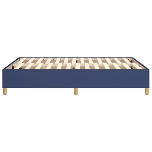 Estrutura de Cama de casal moderno com molas 140x200 cm tecido azul