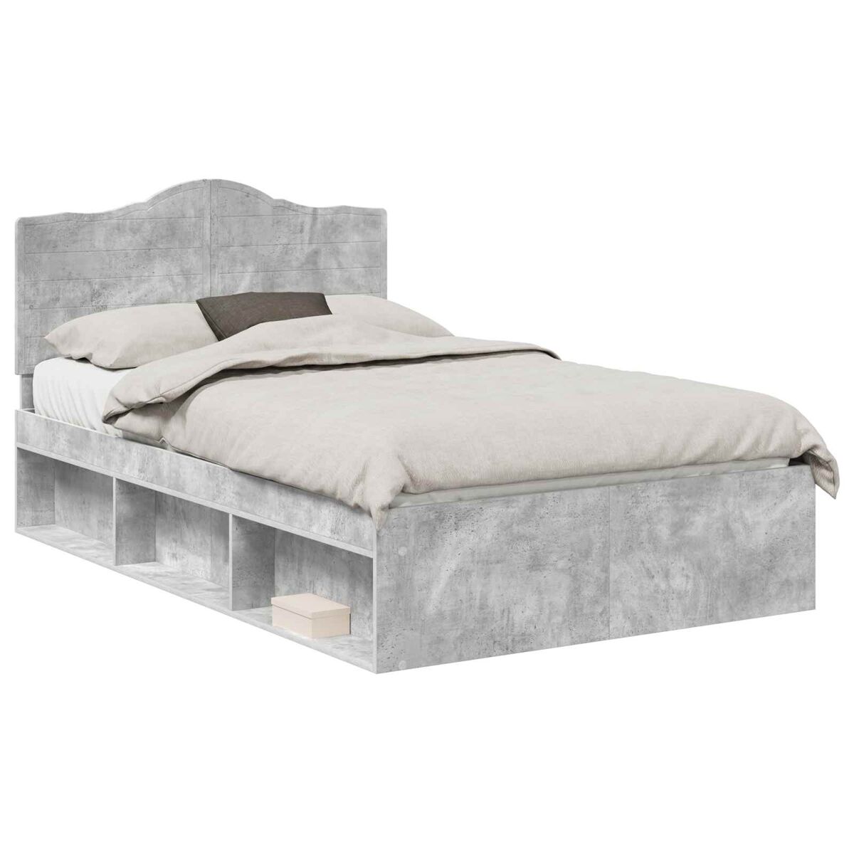 Estructura de cama matrimonial 138x196 Gris
