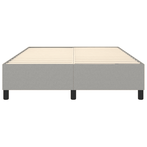 Estrutura de Cama de casal moderno com molas 140x200 cm tecido cinzento-claro