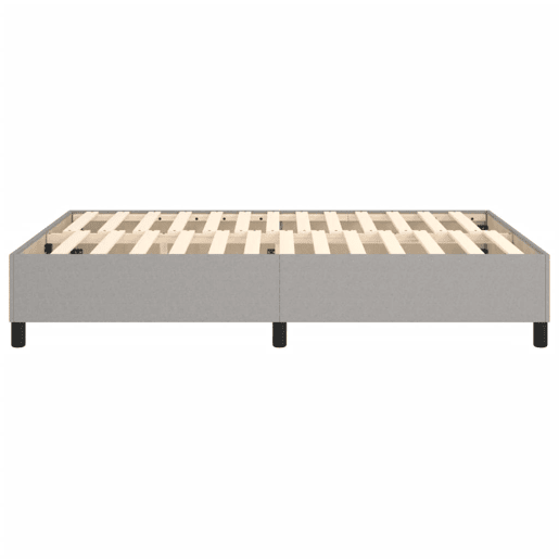 Estrutura de Cama de casal moderno com molas 140x200 cm tecido cinzento-claro