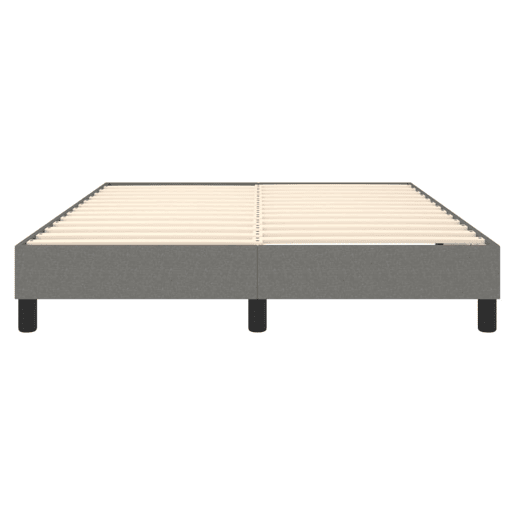 Estrutura de Cama de casal moderno com molas 140x200 cm tecido cinzento-escuro