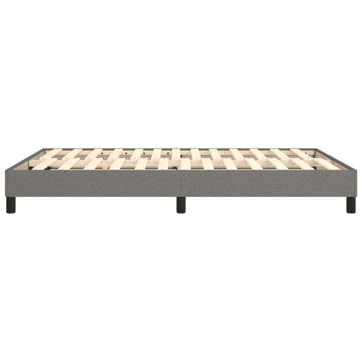 Estrutura de Cama de casal moderno com molas 140x200 cm tecido cinzento-escuro