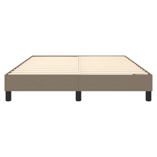 Estrutura de Cama de casal moderno com molas 140x200 cm tecido castanho-acinzentado