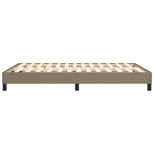Estrutura de Cama de casal moderno com molas 140x200 cm tecido castanho-acinzentado