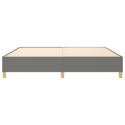 Estrutura de Cama de casal moderno com molas 140x200 cm tecido cinzento-escuro