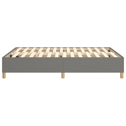 Estrutura de Cama de casal moderno com molas 140x200 cm tecido cinzento-escuro