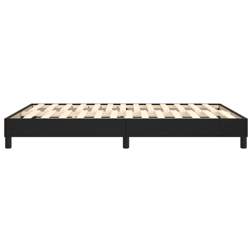 Estrutura de Cama de casal moderno com molas 140x200 cm couro artificial preto
