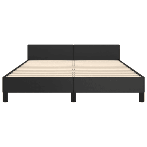 Estrutura Cama de casal para adultos c cabeceira sem colchão 140x190 cm preto