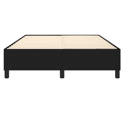 Estrutura de Cama de casal moderno com molas 140x200 cm tecido preto