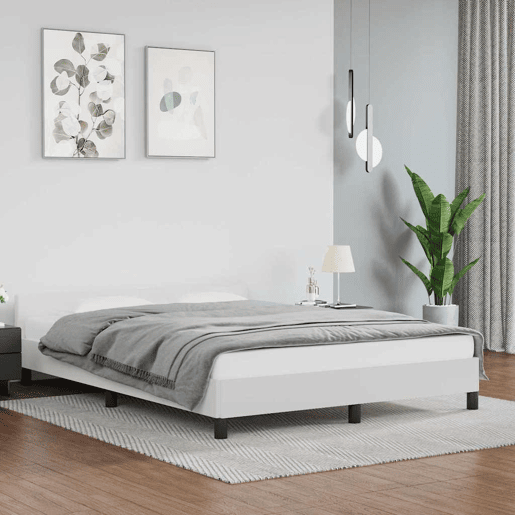 Estrutura De Cama Dupla para adultos c cabeceira - 140x190 cm branco