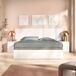 Composición de dormitorio Pack Len cabecero con mesitas de noche Composición de dormitorio Pack Len cabecero con mesitas de noche Blanco