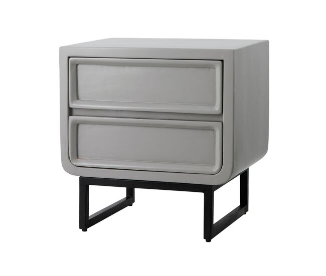 Mesilla de noche ledro 45x35x46 gris