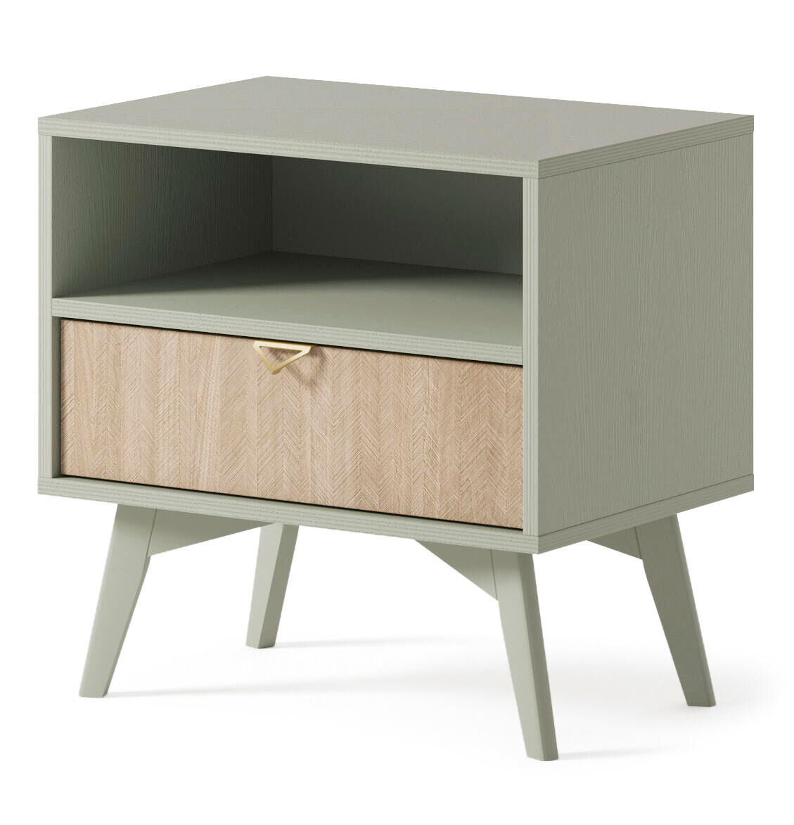 Mesilla de noche forest 54x38x54 beige, verde