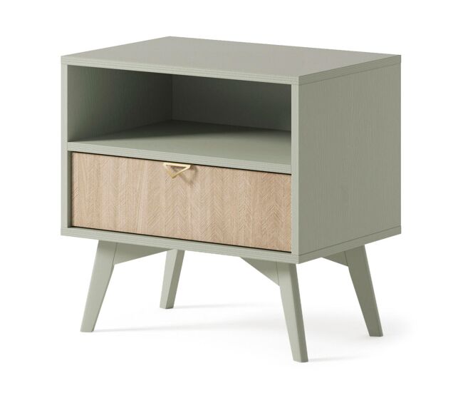 Mesilla de noche forest 54x38x54 beige, verde