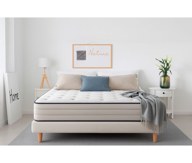 Colchón de muelles ensacados nirvana gran hotel |30 cm | firmeza media / alta 105x190 | efecto relax | certificados sanitized y oeko-tex