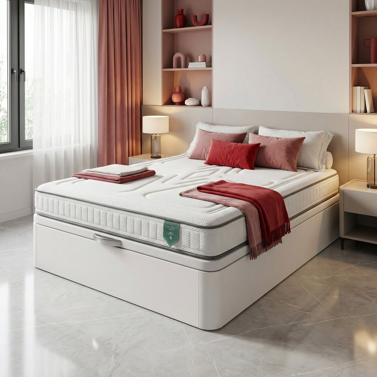 Colchón viscoelástico Bellagio Deluxe Bezen Ergonómico|Alta Gama|Firmeza Media