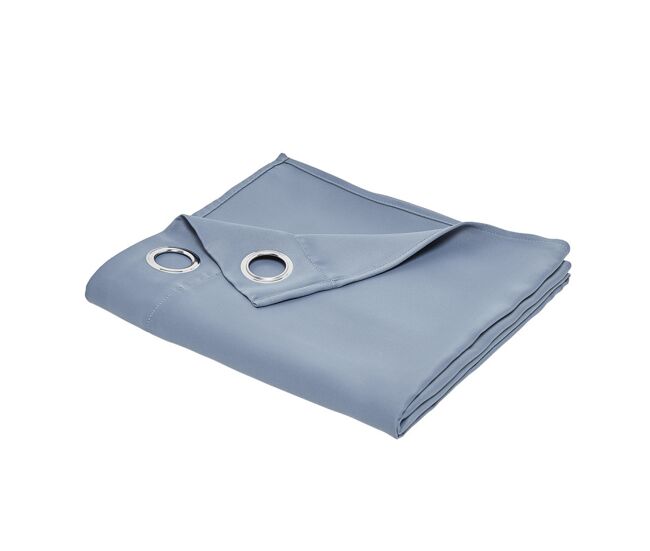Cortina confeccionada termo protectora, 100% poliéster. denim