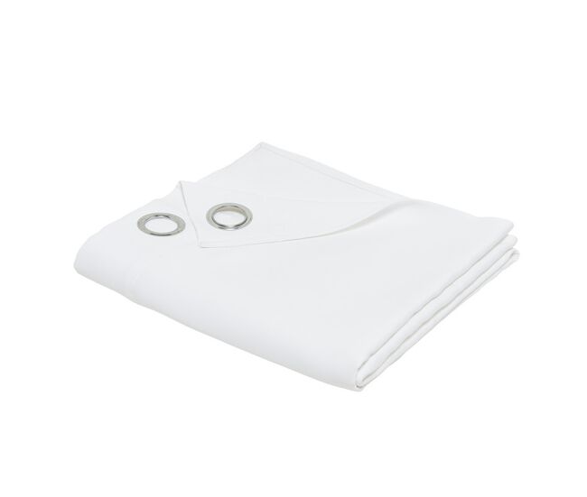 Cortina confeccionada opaca, 100% poliéster.blanco
